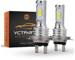 VCTparts® LED H7 Dimlicht Set 8000K IJsblauw Xenon Look – Auto Koplampen Helder Wit Blauw Licht – Geschikt voor Grootlicht, Dimlicht & Mistlamp – Plug & Play – 12V – Verhoogd Zicht en Stijl – Set van 2 Stuks – Universele H7 Fitting