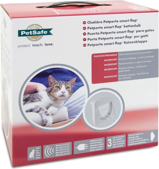PetSafe Petporte Smart Flap - Kattenluik - Wit - 15,9 x 24,1 x 23,8 cm - PetSafe