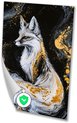 Vos, Abstracte kunst, Zwart, wit, goud, grijs