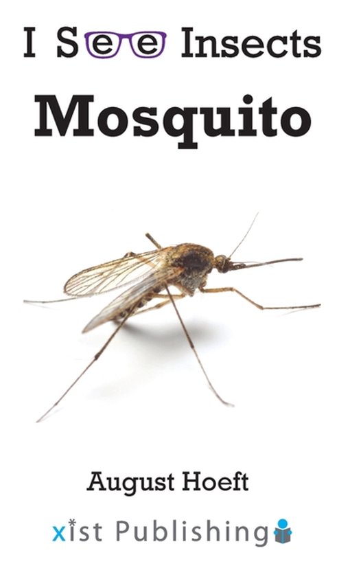 Livre 'I See Insects - Mosquito' avec une image de moustique sur la couverture.