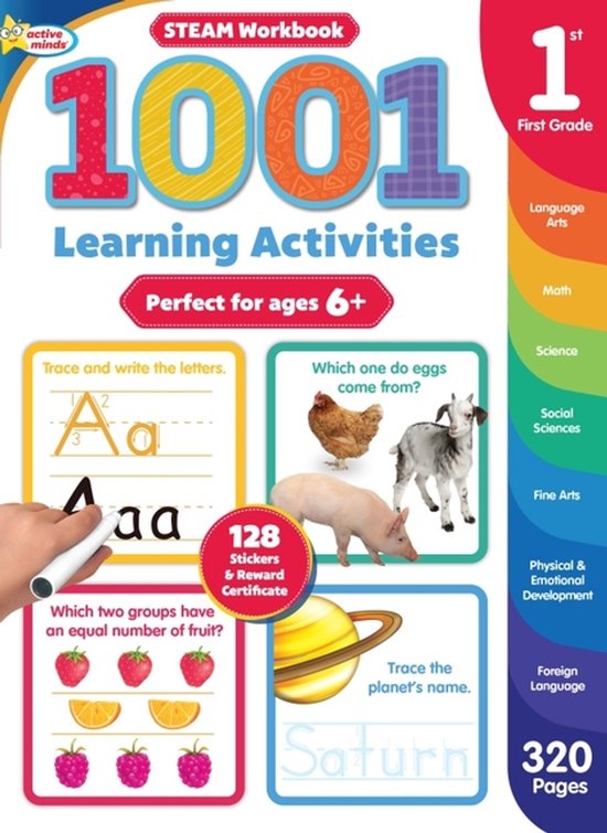 Active Minds 1001 First Grade Learning Activities - cover