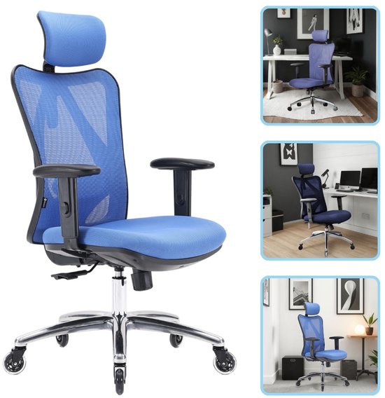 OfficeSense OS1000 Ergonomische Bureaustoel – NEN-EN 1335 – Blauw