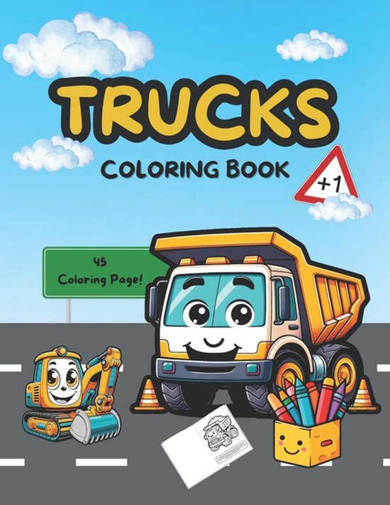 Trucks coloring book - cover