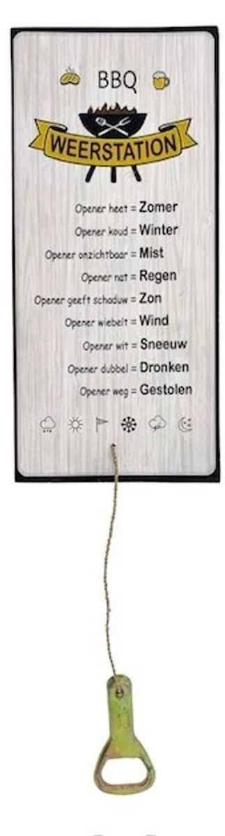 Weerstation BBQ met opener NL