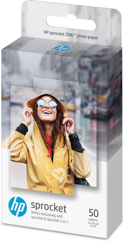 Papier photo autocollant HP Sprocket - 50 feuilles
