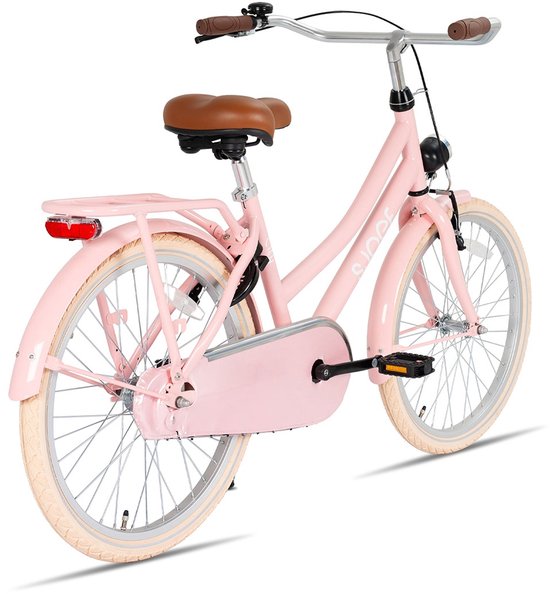 SJOEF City Meisjesfiets 24 inch - Kinderfiets 8, 9, 10, 11, 12 jaar - Oma Fiets 24 inch Meisje - Roze