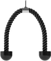 Corde Triceps Nylon – 70 Cm – Extrémités Caoutchouc – Pour Salle De Sport Et Maison – Câble Multi-gym