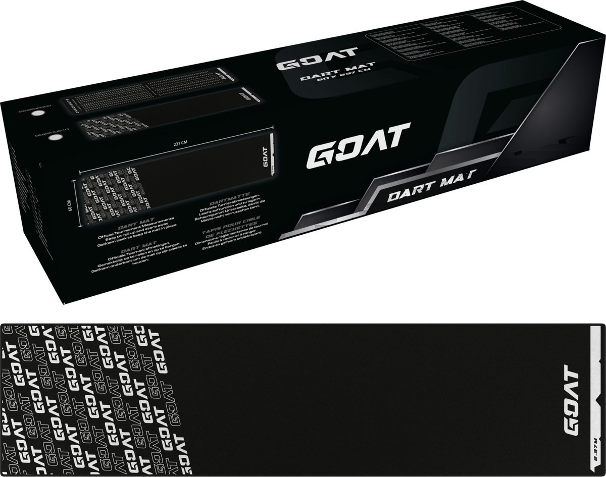 GOAT-Carpet Dartmat- 241cm x 60cm-Goat Black / White