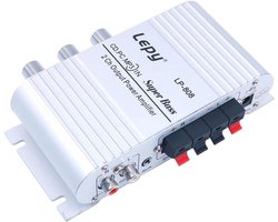 Draagbare bekabelde Hifi-versterker 12V 3A voor thuis en auto - zilver