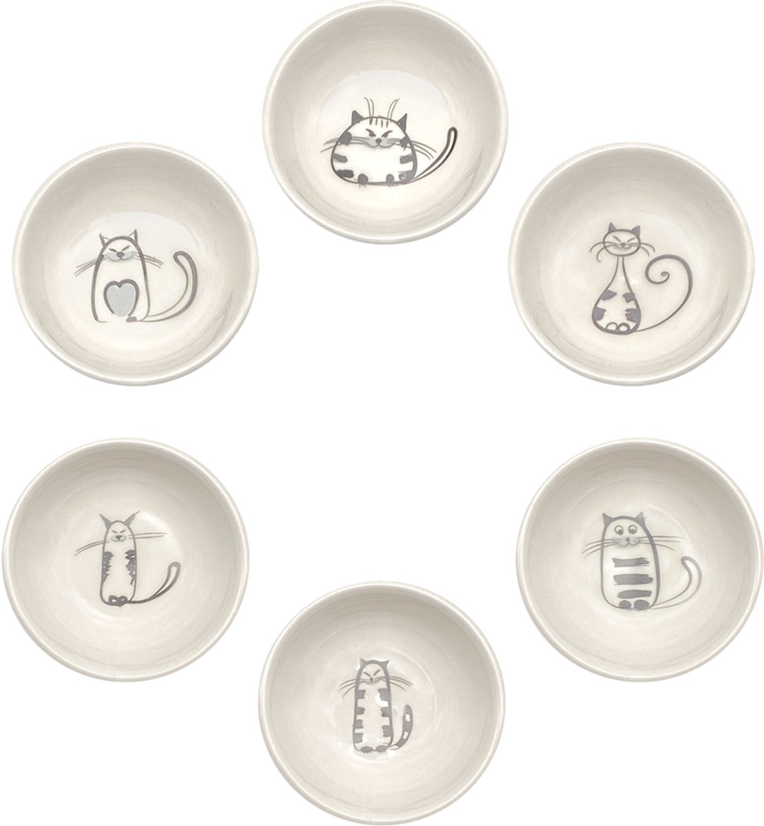Purepeak Theezakjes Schoteltjes Set 6 Stuks - Sausbakjes - Wit - Theezakjeshouder