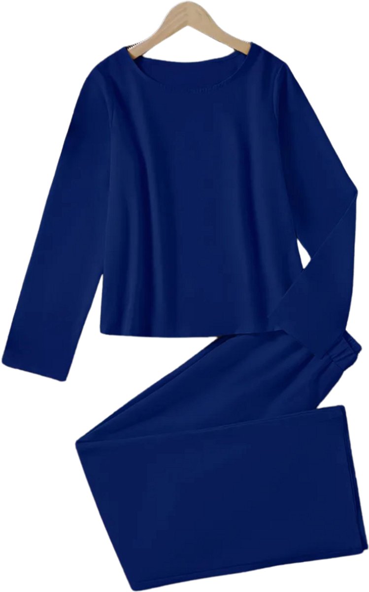 Livano Linnen Broek Dames Zomerbroek Volwassenen Lange Broek Pantalon Strandbroek Zomer Ibiza Stijl Donkerblauw
