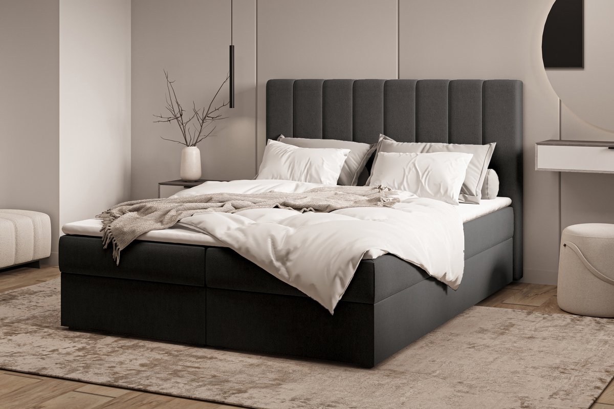 Gestoffeerd Continentaal Bed, Bonell-matras en Topper, TweepeInspireME Boxspring Bed 01 - 180x200 Trinity 16 thumbnail 5