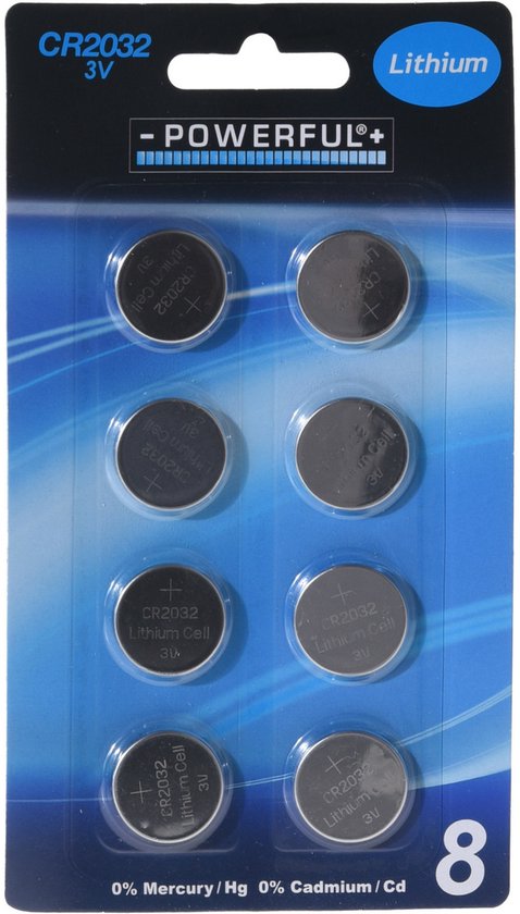 Piles au lithium 3V CR2032 Powerfull - 8 pièces