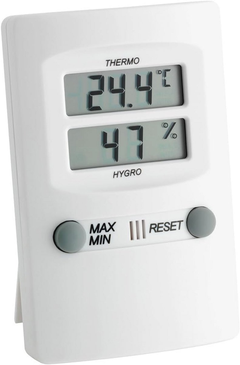 Digitale Thermo-Hygrometer voor Binnen | Temperatuur & Luchtvochtigheid Monitor | Max.-Min. Waarden
