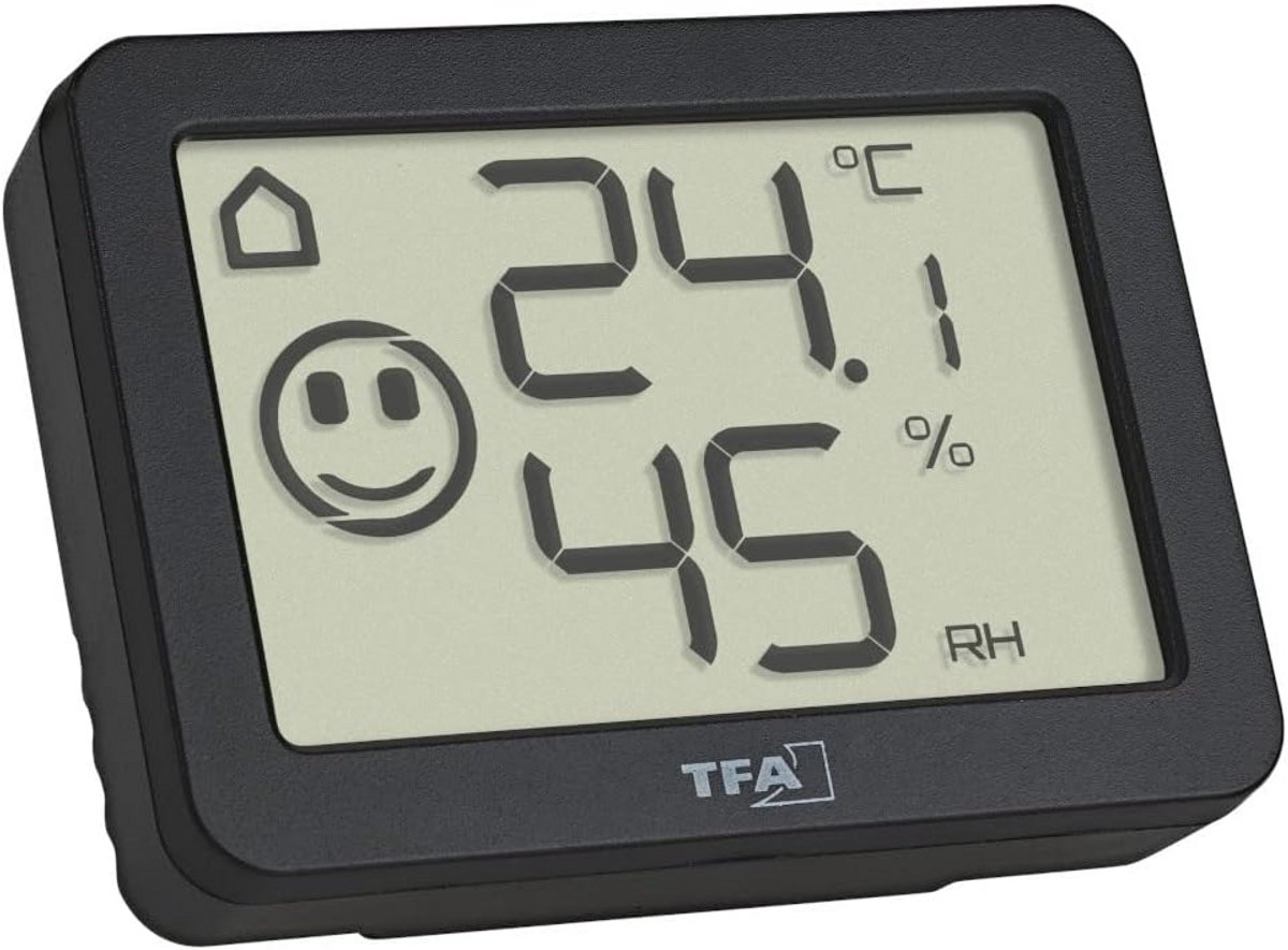 Digitale Thermo-Hygrometer voor Binnen - Vocht en Temperatuur Regulatie - Compact en Gebruiksvriendelijk - Schimmel Preventie