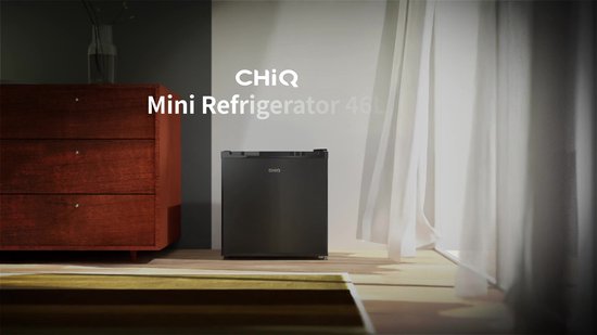 CHiQ CSD46D4D - Mini koelkast - Minibar - 46 Liter - Energieklasse D - 39 dB- Zwart - Mini Koelkasten - 12 jaar garantie op compressor