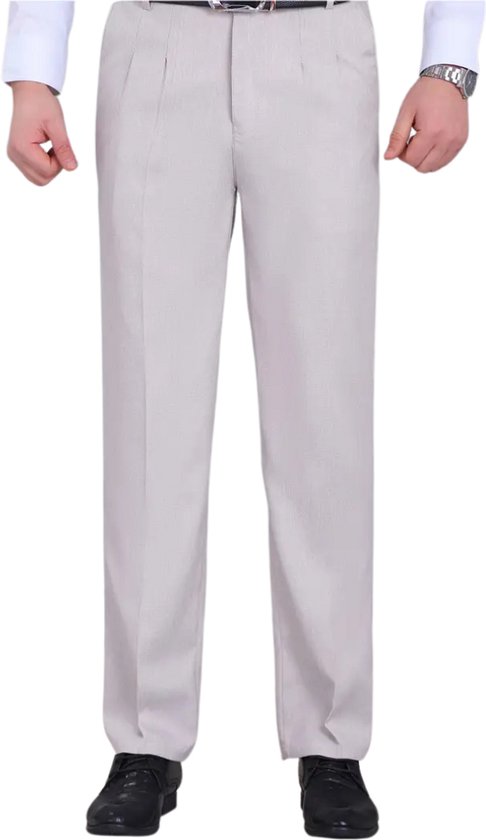 Pantalon en lin Livano pour homme - Pantalon d'été - Adultes - Pantalon long - Pantalon de plage - Été - Style Ibiza - Beige - Taille XXL