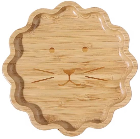 Eco rascals Bamboe bord met zuignap en verdeler, blauw