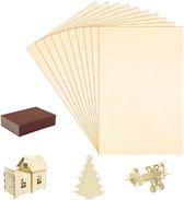 Belle Vous 10 Pak 2 mm Spaanplaat Vellen - 20 x 30 cm - Onbewerkt Houten DIY Hobby Project Spaan Plaat - Perfect voor Lasersnijden, Verven, Modelleren, Graveren & Pyrografie