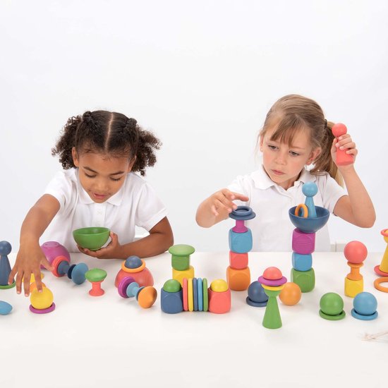 TickiT Rainbow Wooden Super Set - Mega Houten Sorteer en Speelset Groot - 84 stuks van TickiT — afbeelding 5