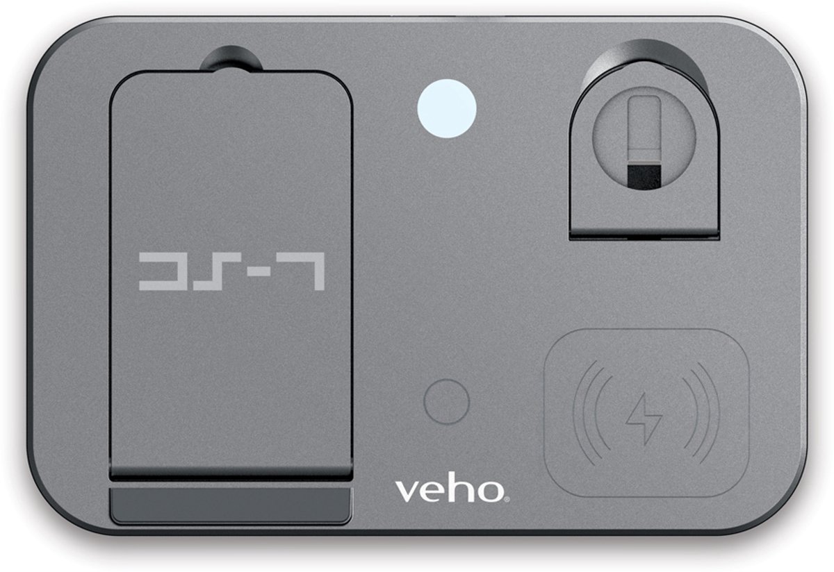 Veho DS-7 draadloos oplaadstation met LED nachtlampje
