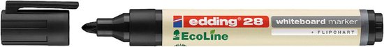 Edding 28 Ecoline whiteboardmarker met dop, zwarte punt.
