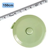 Rolmaat - Meetlint Lichaam - Lichaam Meter - Meetband - Klussen Meetlint - Lintmeter - Hobby Meetlint - Omtrekmeter - Uittrekbaar - 150cm - Groen