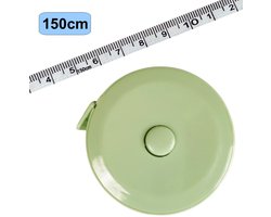 Rolmaat - Meetlint Lichaam - Lichaam Meter - Meetband - Klussen Meetlint - Lintmeter - Hobby Meetlint - Omtrekmeter - Uittrekbaar - 150cm - Groen