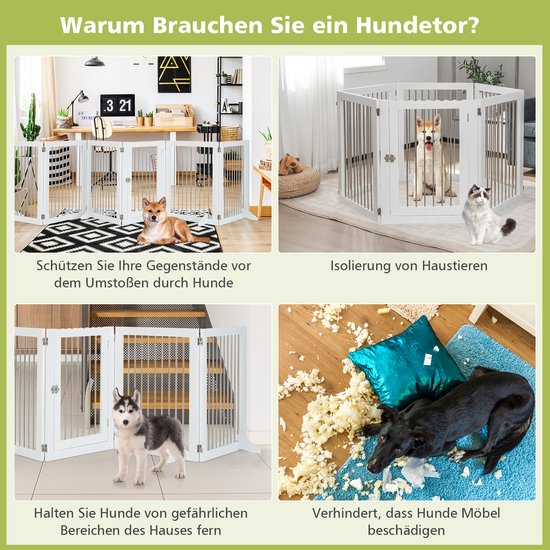 Beschermingsrooster Huisdier COSTWAY Vrijstaand Hondenhek Met Deur – 6 Panelén, 80 Cm Hoog, Inklapbaar – Roestvrij Staal & Hout – Voor Trap, Haard Of Keuken Honden Omheining 80 Cm Beschermingsrooster Huisdier COSTWAY Vrijstaand Hondenhek Met Deur – 6 Panelén, 80 Cm Hoog, Inklapbaar – Roestvrij Staal & Hout – Voor Trap, Haard Of Keuken Honden Omheining 80 Cm