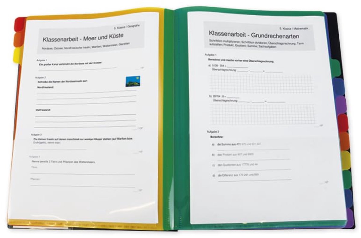 TimeTEX uitvouwmap A4, gekleurd met rubberen sluiting, vakken genummerd 1 t/m 12 | documentmap