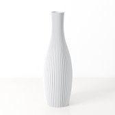 Fleuriek - Smalle Hoge Vaas - Wit - H50 cm - Dunne Japandi Vaas - Minimalistische designvaas - Decoratieve vaas vensterbank of tafelvaas