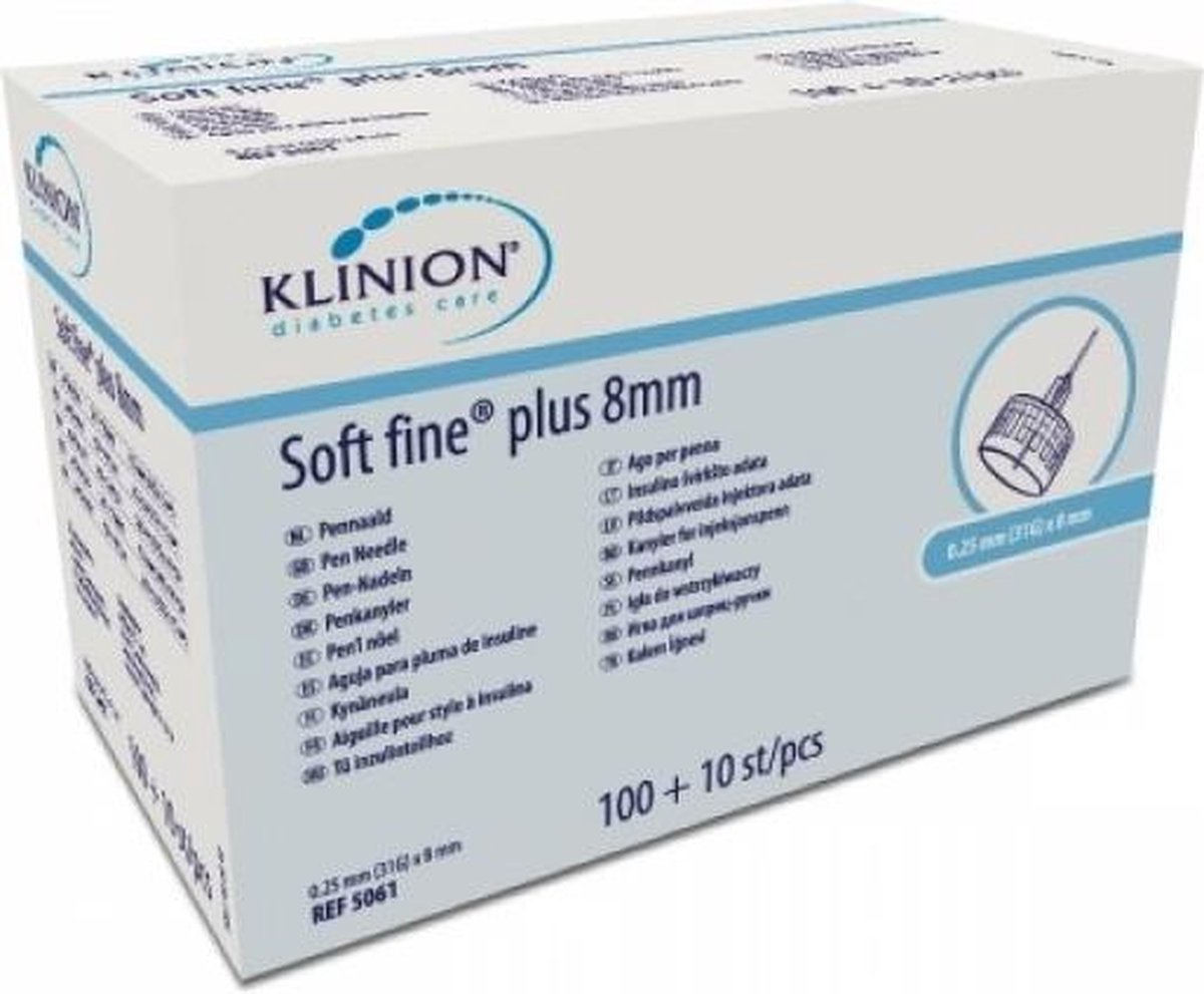 Goedkoopste Klinion Diabetes Care Soft fine Plus pennaalden 0,25mm 31G x 8mm
