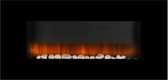 Classic Fire Sfeerhaard Elektrisch Vancouver - Electrische Haard 105,5 x 48 x 12 cm - Kachel Elektrisch met LED Vlammen - met Verwarming, Afstandsbediening en Timer - 2000W - Wandmontage - Zwart