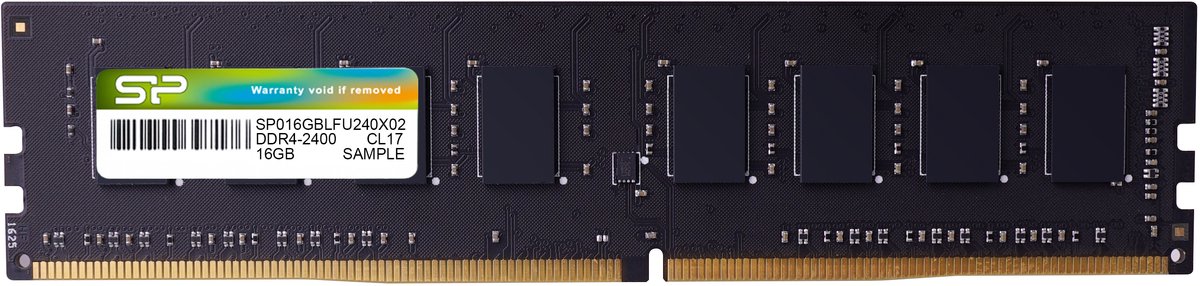 Silicon Power - Desktopgeheugen - DDR4 - 16GB - 2400MHz - CL17 - UDIMM - SP016GBLFU240X02