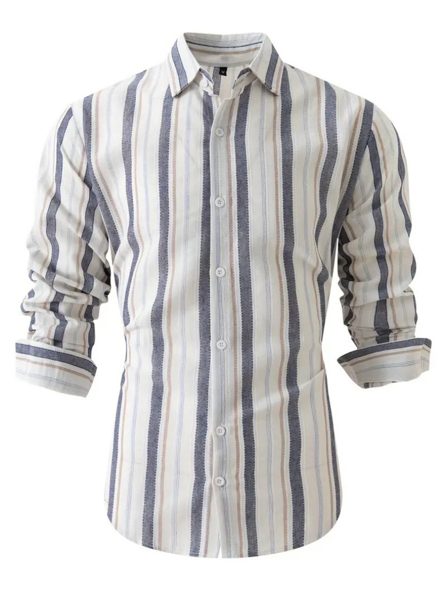 Livano Linnen Blouse Heren t shirt Polo Overhemd Shirt Zomer Ibiza Stijl Grijs