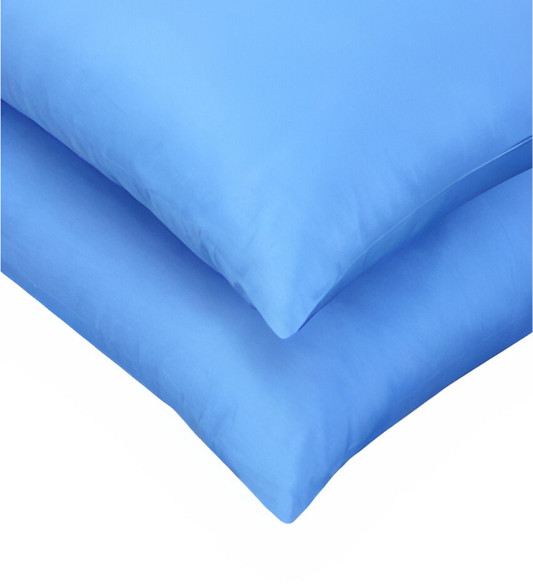 SweetSleeping Kussenslopen Set van 2x stuks - 60 x 70cm - Jeans blauw - 100% Katoen - Antiallergisch - Ademend - Kussensloop