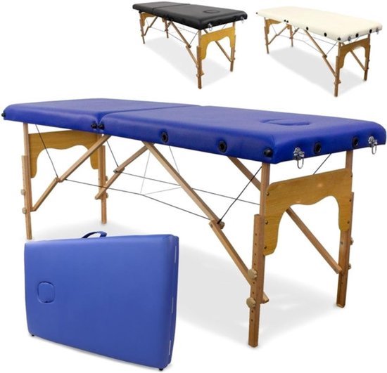 Luxe Behandeltafel – Behandelbank – Massagetafel – Inklapbaar – Hoogte Instelbaar - Mulfitunctioneel – Blauw