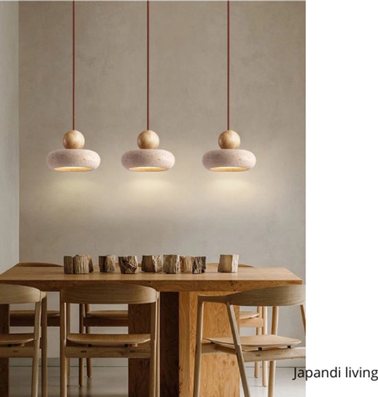 Japandi Living - Hanglamp - Minimalistisch - Wabi Sabi - Marmer - Bol