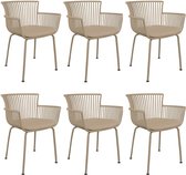 Tectake Tuinstoelen Alcudia, Weerbestendig, Stapelbaar - Set Van 4