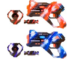 Virosa Lasergame Set voor Kinderen - Oplaadbaar - Complete 2 Persoons Laser Tag Set - Blasters & Vesten - Infrarood Laser Tag Pistolen - Indoor & Outdoor Speelgoed voor Jongens & Meisjes - Perfect voor Groepsactiviteiten & Feestjes