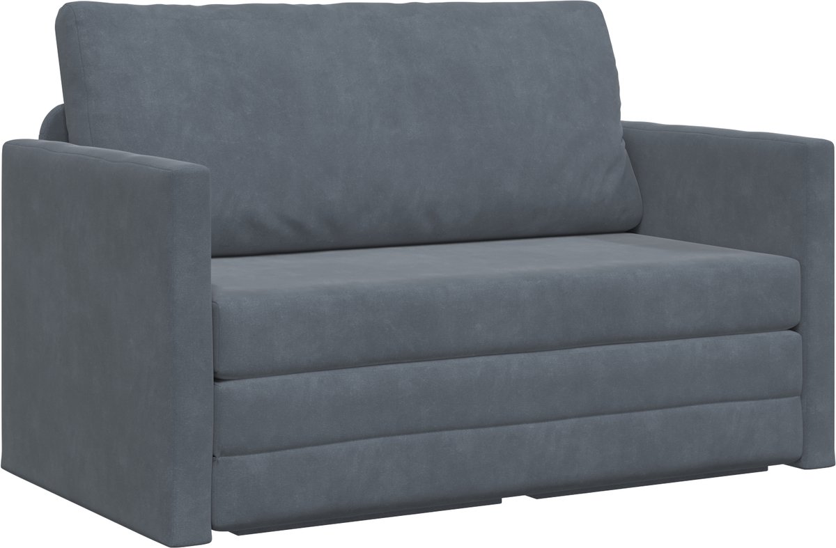 vidaXL Slaapbank - Donkergrijs - 124 - x - 71 - x - 78 - cm - Fluweel