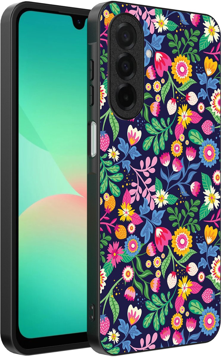 Smartphonica Telefoonhoesje Geschikt voor Samsung Galaxy A26 met bloemen opdruk - TPU backcover case flower design geschikt voor Samsung Galaxy A26