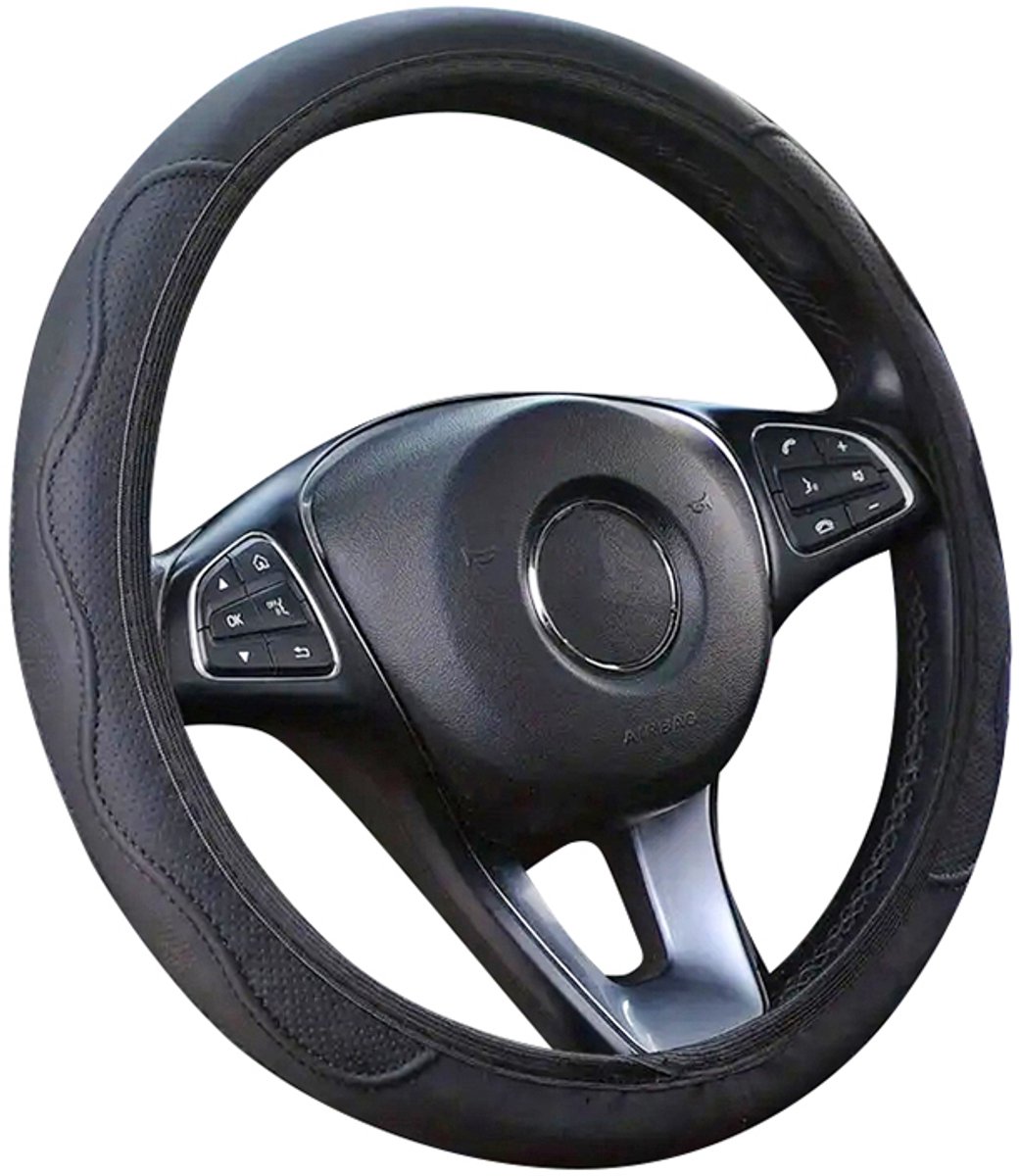 Stuurhoes Auto 37-38 cm - Zwart - Model Wavey - Kasey Products