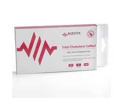 Cholesterol Sneltest – Zelftest voor Cholesterolwaarde – Binnen 2 minuten resultaat – Eenvoudig thuis uit te voeren – 1 stuk
