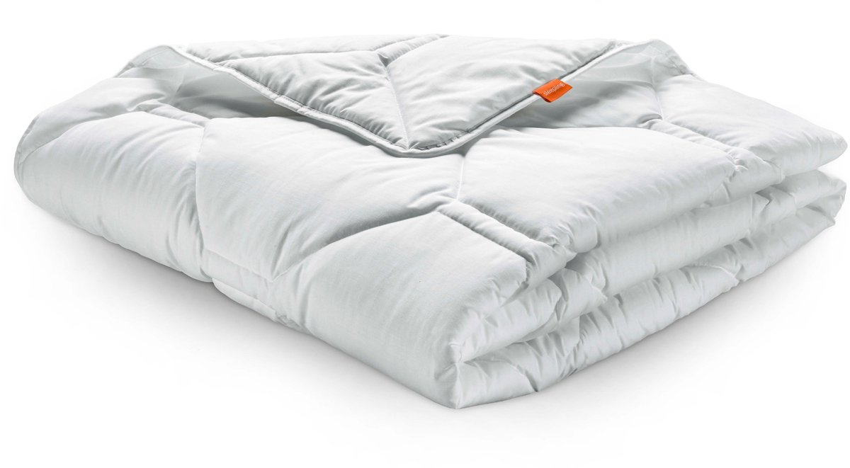 sleepling Komfort 300 dekbed - zomerdekbed 200x200 cm - hoes van 100% katoen - als licht dekbed, zomerdeken of dun dekbed - Made in EU - 200 x 200 cm - wit