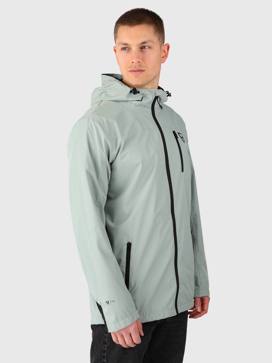 Brunotti Weylin Jas Jet Heren Softshell Regenjas 10K Water-afstotend 8K Ademend Grijs