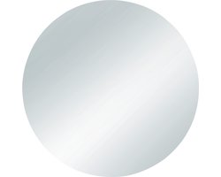 Spiegel - Trion Alim - Metalen Spiegel - Rond - 50cm - Wit - Metaal