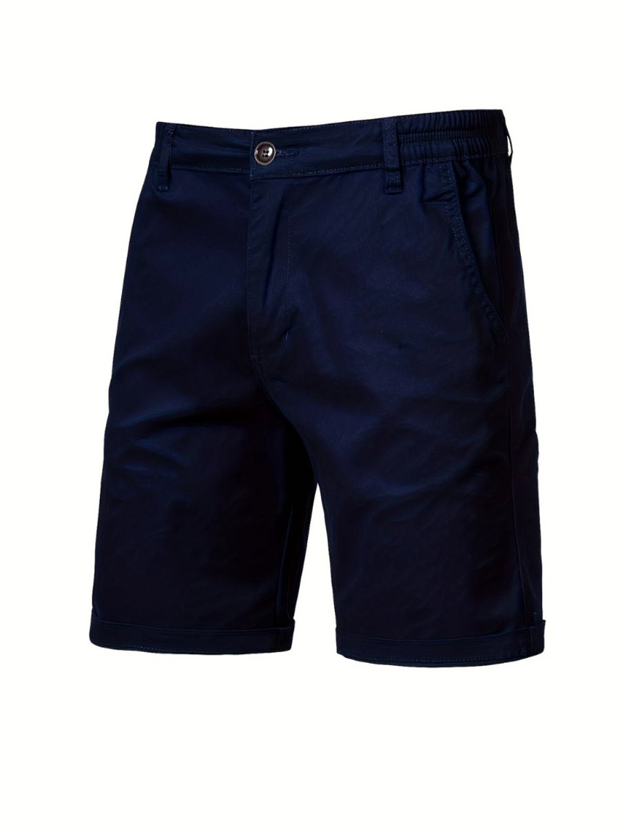 Nivard Korte Broek Heren Golfbroek Spijkerbroek met Zakken Volwassenen Jongens Shorts Blauw