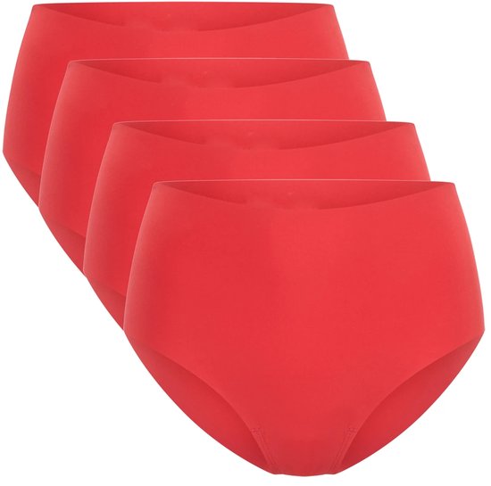 Beeren dames maxi slips Invisible - 4-pack Nel - maat L/XL - rood