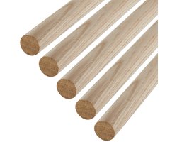 5 stuks SOTECH eiken ronde stokken glad Ø30 x 1000 mm ronde houten stokken voor handwerk of als kapstok
